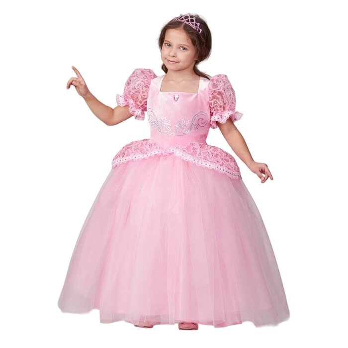 Карнавальный костюм 'Принцеса Золушка' розовая, платье, диадема, р. 110-56 от компании Интернет-магазин "Flap" - фото 1