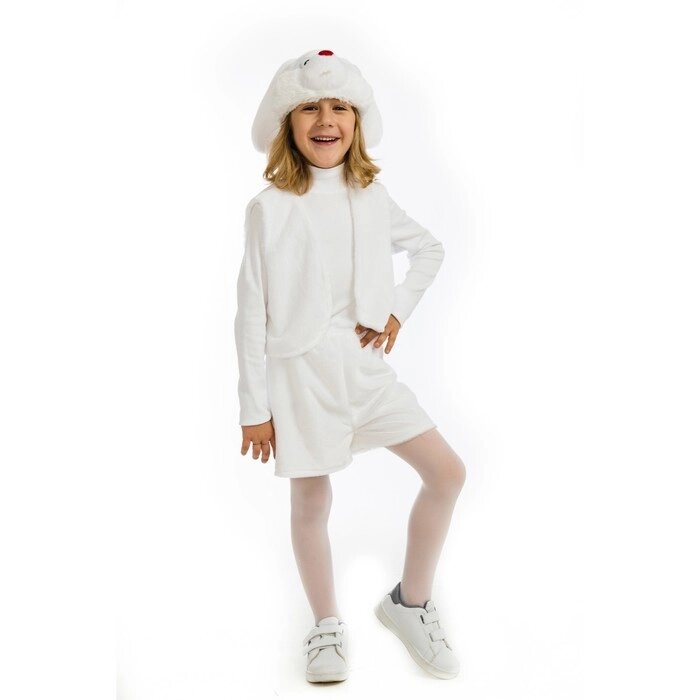 Карнавальный костюм 'Зайчик белый', рост 122 см от компании Интернет-магазин "Flap" - фото 1