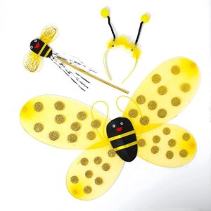 Карнавальный набор 'Пчёлка'3 предмета ободок, крылья, жезл