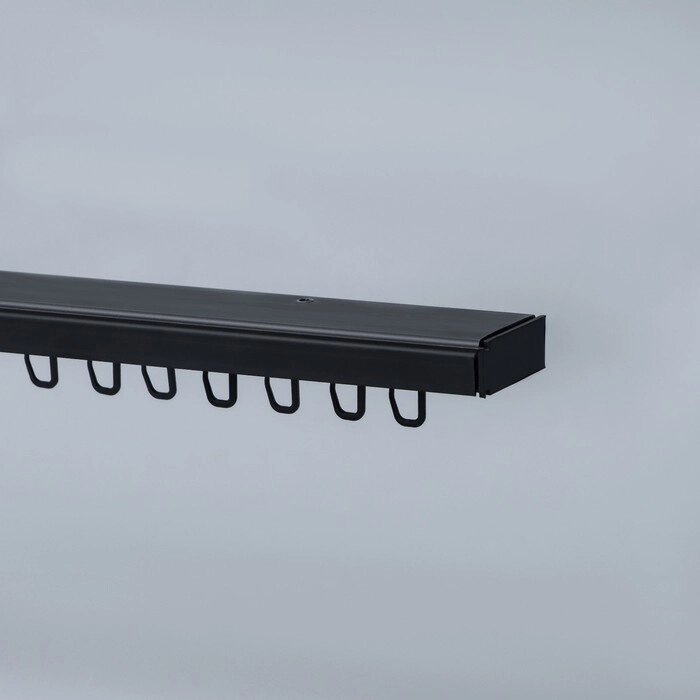 Карниз потолочный однорядный, цвет черный, 200 см от компании Интернет-магазин "Flap" - фото 1