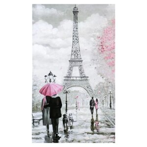 Картина-холст на подрамнике 'Любовь в Париже' 60х100 см МИКС