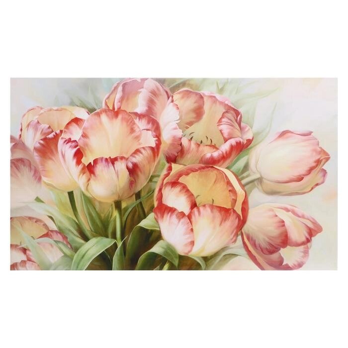 Картина на холсте 'Букет тюльпанов' 60х100 см от компании Интернет-магазин "Flap" - фото 1