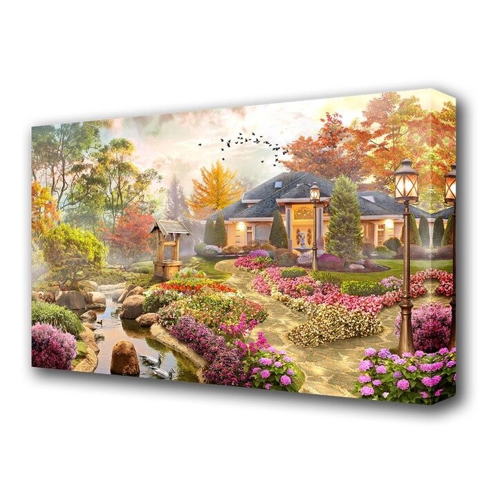 Картина на холсте 'Цветочный сад' 60*100 см от компании Интернет-магазин "Flap" - фото 1