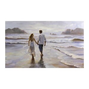 Картина на холсте 'Влюблённые на берегу' 60*100 см