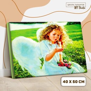 Картина по номерам на холсте с подрамником 'Ангел' 40x50 см