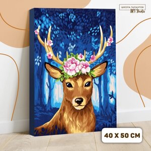 Картина по номерам на холсте с подрамником 'Сказочный олень' 40 x 50 см