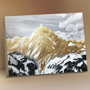 Картина по номерам с поталью 40 x 50 см 'Золотые вершины' 14 цветов
