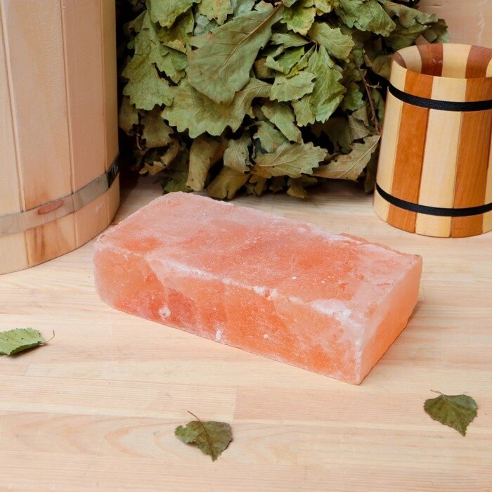 Кирпич из гималайской соли, шлифованный, 20х10х5 см, 'Добропаровъ' от компании Интернет-магазин "Flap" - фото 1