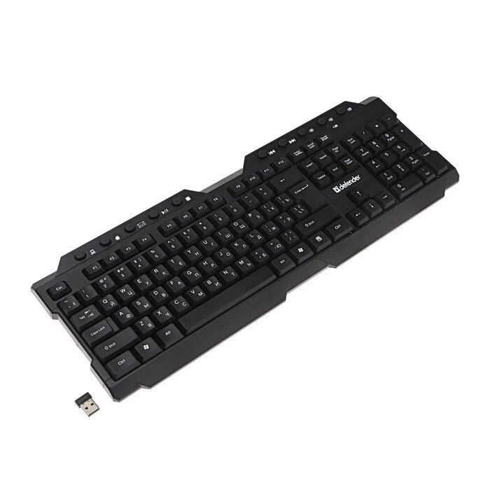 Клавиатура Defender Element HB-195 RU, беспроводная, мембранная, 114 клав, USB,   черная от компании Интернет-магазин "Flap" - фото 1