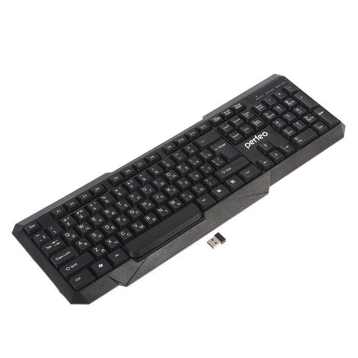 Клавиатура Perfeo FREEDOM PF-5191, беспроводная, мембранная, USB, 1xAA (нет в компл), чёрная от компании Интернет-магазин "Flap" - фото 1