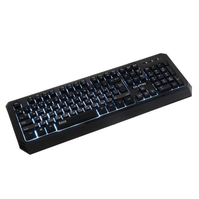 Клавиатура Qumo Base K59, проводная, мембранная, 104 клавиши, USB, подсветка, чёрная от компании Интернет-магазин "Flap" - фото 1