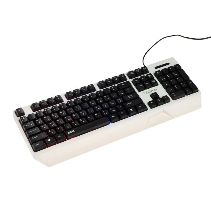 Клавиатура Qumo Twins K68, игровая, проводная, мембранная, 104 клавиши, USB, подсв, чёрная от компании Интернет-магазин "Flap" - фото 1