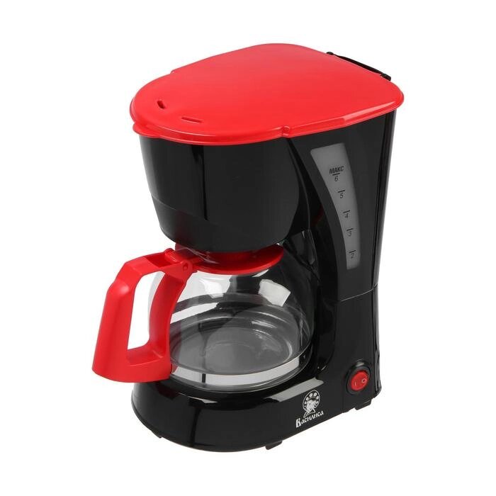 Кофеварка 'ВАСИЛИСА' КВ1-600, капельная, 600 Вт, 0.6 л, чёрно-красная от компании Интернет-магазин "Flap" - фото 1