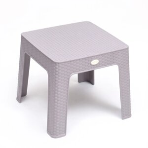Кофейный столик 'Ротанг' 44 х 44 х 41 см, серый