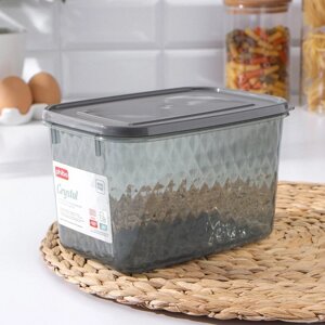 Контейнер для заморозки и хранения продуктов 'Кристалл'1,7 л, 18x12,5x11 см, цвет черный