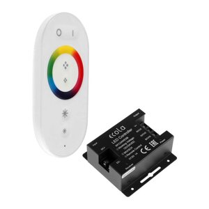 Контроллер Ecola для RGB ленты, 12 24 В, 24 А, пульт ДУ, белый