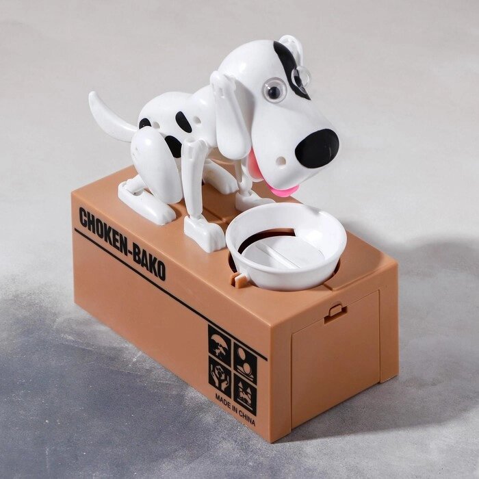 Копилка механическая 'Собака с тарелкой', цвета МИКС от компании Интернет-магазин "Flap" - фото 1