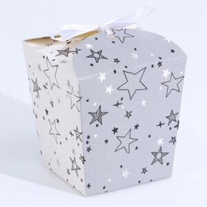 Коробка бонбоньерка, упаковка подарочная, Звёзды'7.5 х 8 х 7.5 см (комплект из 5 шт.)
