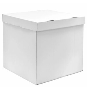 Коробка для воздушных шаров с наклейками 'Единороги'белый, 70х70х70 см, набор 5 шт. (комплект из 5 шт.)