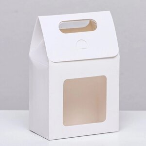 Коробка-пакет с окном, белый, 15 х 10 х 6 см (комплект из 5 шт.)