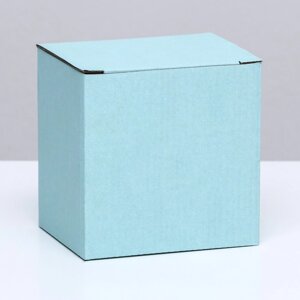 Коробка под кружку, без окна, голубая 12 х 9,5 х 12 см (комплект из 10 шт.)