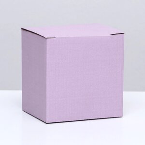 Коробка под кружку, без окна, сиреневая 12 х 9,5 х 12 см (комплект из 10 шт.)