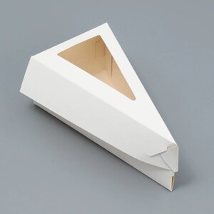 Коробка под торт с окном, кондитерская упаковка 'Белая'с окном 16 х 6 х 8 см (комплект из 10 шт.)