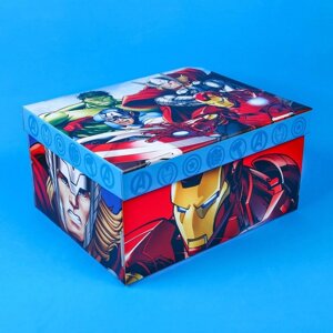 Коробка подарочная складная с крышкой, 31 х 25,5 х 16 'Супер-герои'Мстители