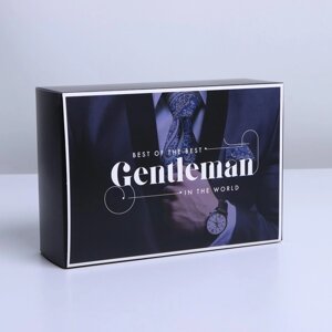 Коробка подарочная складная, упаковка, Джентльмен'16 х 23 х 7.5 см