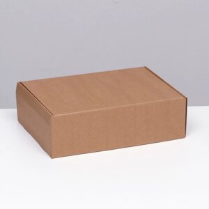Коробка самосборная, бурая, 31 х 22 х 9,5 см (комплект из 5 шт.)