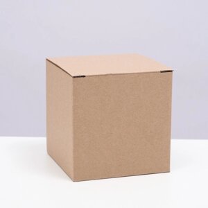 Коробка складная, бурая, 12 х 12 х 12 см (комплект из 10 шт.)