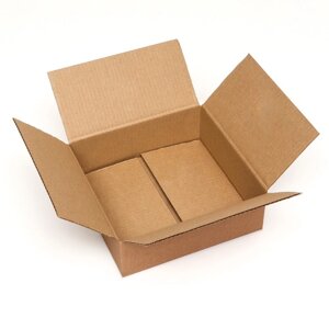 Коробка складная, бурая, 24 х 23 х 8 см (комплект из 4 шт.)
