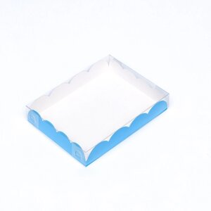 Коробочка для печенья, синяя, 14 х 10,5 х 2,5 см (комплект из 5 шт.)