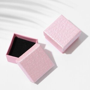 Коробочка подарочная под кольцо 'Животный принт' симпл, 4x4, цвет розовый (комплект из 6 шт.)