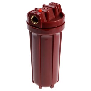 Корпус для фильтра 'Аквабрайт' АБФ-ГОР-34, 3/4'для горячей воды, ключ и крепеж, красный