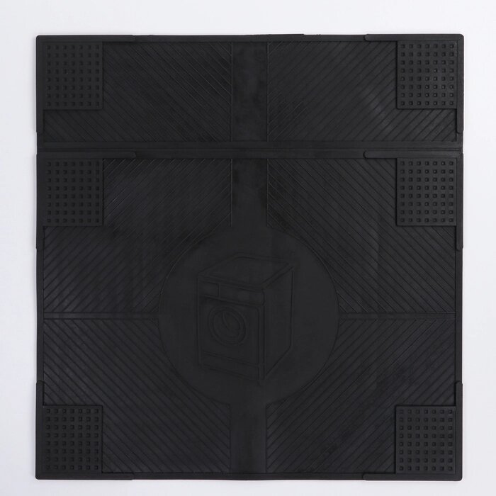 Коврик антивибрационный 65x62x0,7 см, цвет чёрный от компании Интернет-магазин "Flap" - фото 1