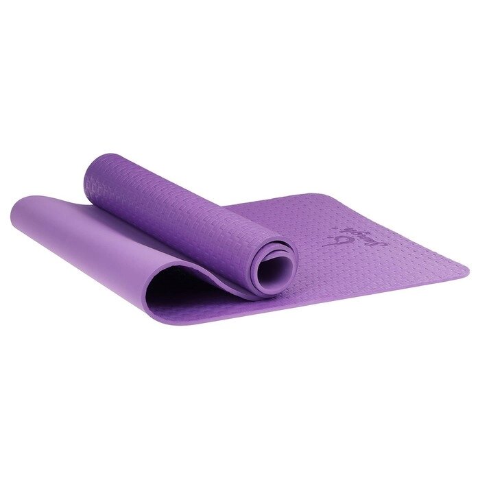 Коврик для йоги Sangh, 183х61х0,7 см, цвет фиолетовый от компании Интернет-магазин "Flap" - фото 1