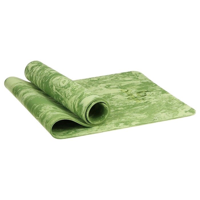 Коврик для йоги Sangh, 183x61x0,8 см, цвет зелёный от компании Интернет-магазин "Flap" - фото 1