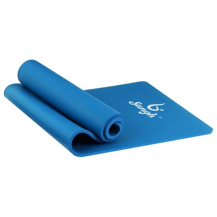 Коврик для йоги Sangh, 183x61x1,5 см, цвет синий от компании Интернет-магазин "Flap" - фото 1