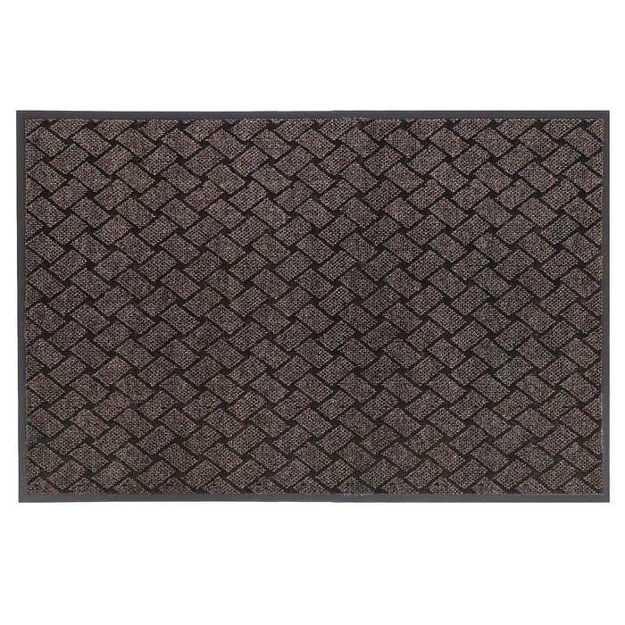 Коврик придверный влаговпитывающий 'Крафт', 80x120 см, цвет коричневый от компании Интернет-магазин "Flap" - фото 1