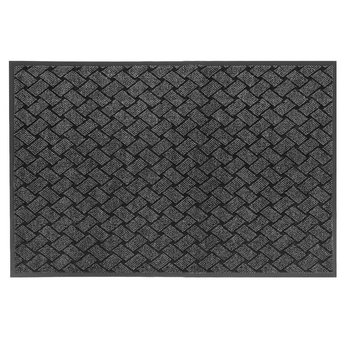 Коврик придверный влаговпитывающий 'Крафт', 80x120 см, цвет серый от компании Интернет-магазин "Flap" - фото 1