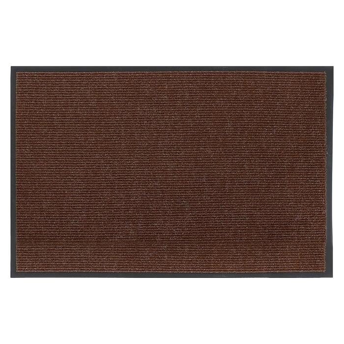Коврик придверный влаговпитывающий, ребристый, 'Комфорт', 60x90 см, цвет коричневый от компании Интернет-магазин "Flap" - фото 1