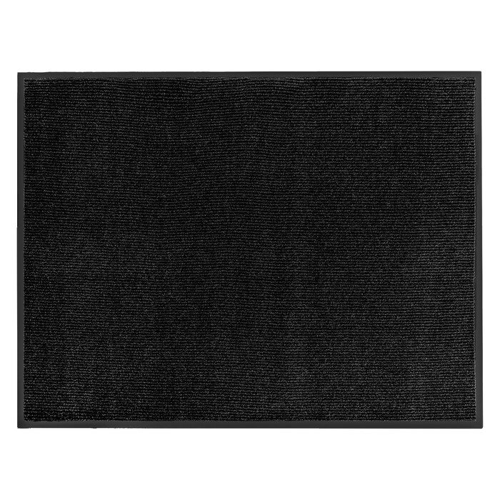 Коврик придверный влаговпитывающий, ребристый, 'Комфорт', 90x120 см, цвет чёрный от компании Интернет-магазин "Flap" - фото 1