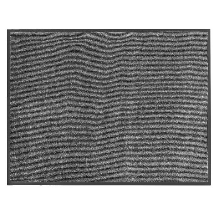 Коврик придверный влаговпитывающий, ребристый, 'Комфорт', 90x120 см, цвет серый от компании Интернет-магазин "Flap" - фото 1