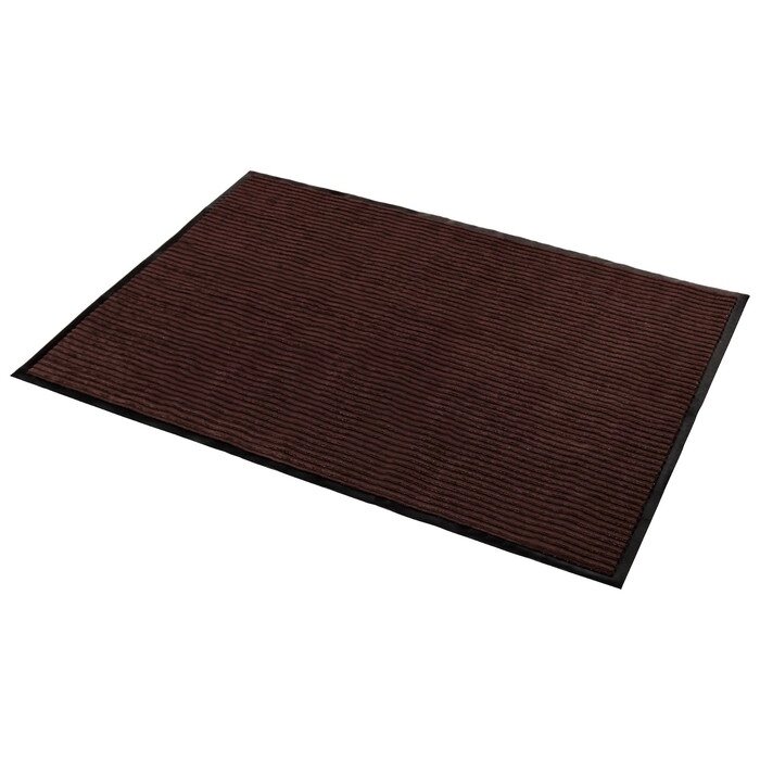 Коврик придверный влаговпитывающий, ребристый, 'Стандарт', 120x150 см, цвет коричневый от компании Интернет-магазин "Flap" - фото 1