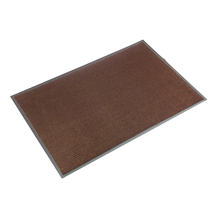 Коврик придверный влаговпитывающий, ребристый, 'Стандарт', 90x120 см, цвет коричневый от компании Интернет-магазин "Flap" - фото 1