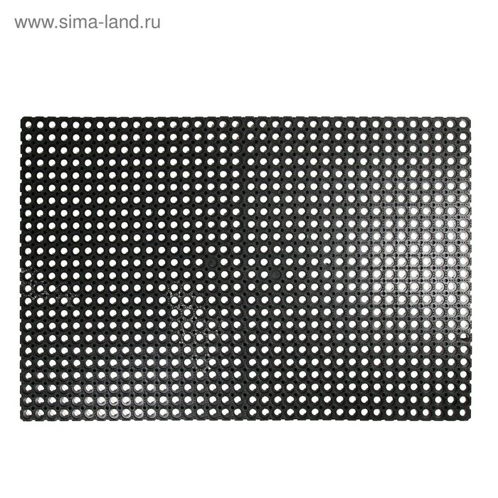 Коврик ячеистый грязесборный, 100x150x1,6 см, цвет чёрный от компании Интернет-магазин "Flap" - фото 1