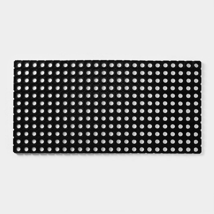 Коврик ячеистый грязесборный, 50x100x2,2 см, цвет чёрный от компании Интернет-магазин "Flap" - фото 1