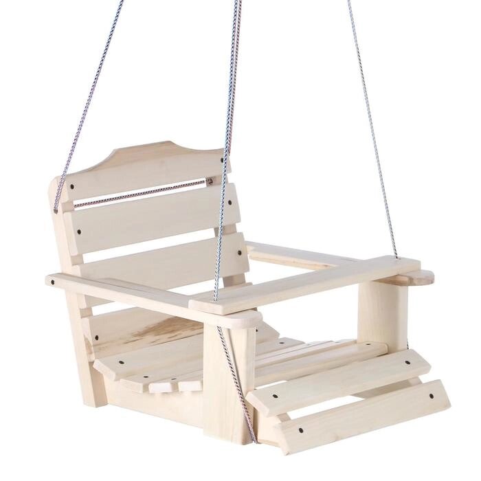 Кресло деревянное подвесное, сиденье 50x50см от компании Интернет-магазин "Flap" - фото 1