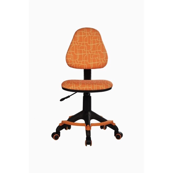 Кресло детское Бюрократ KD-4-F оранжевый жираф крестовина пластик, с подставкой для ног от компании Интернет-магазин "Flap" - фото 1